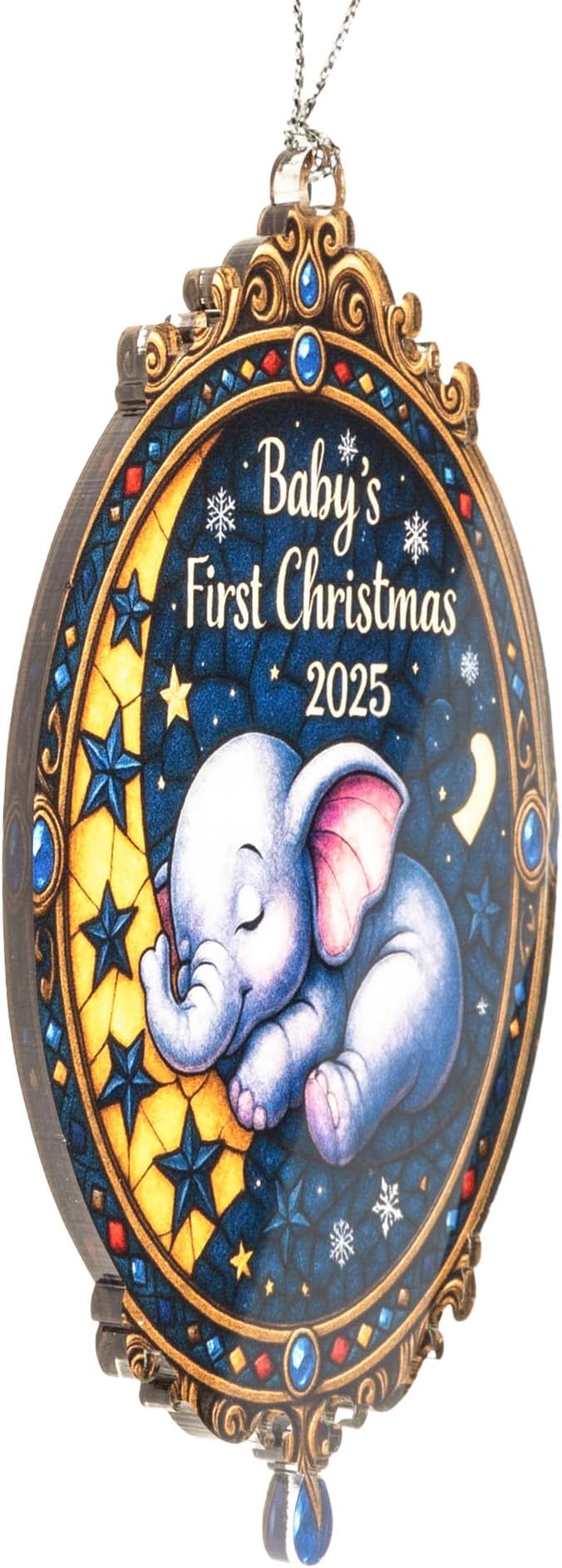 Baby’s First Christmas 2024 Ornament – baby ornament – baby gifts – nursery decor – christmas ornament – Suncatcher effect window hanging – Car Hanging