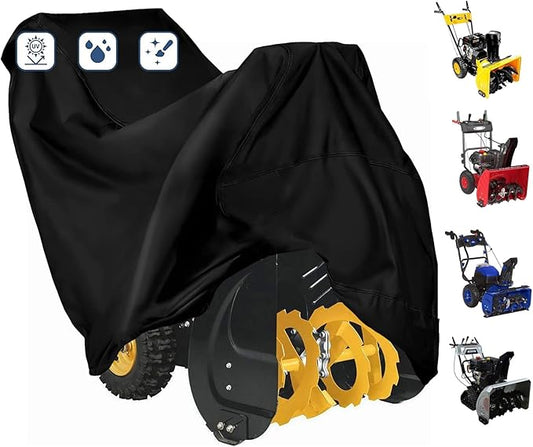 FLYMEI Outdoors Snow Blower Cover-600D Heavy Duty Polyester, Waterproof, UV Protection, Universal Size for Most Electric Two Stage Snow Blowers 47" L x 31" W x 37" H