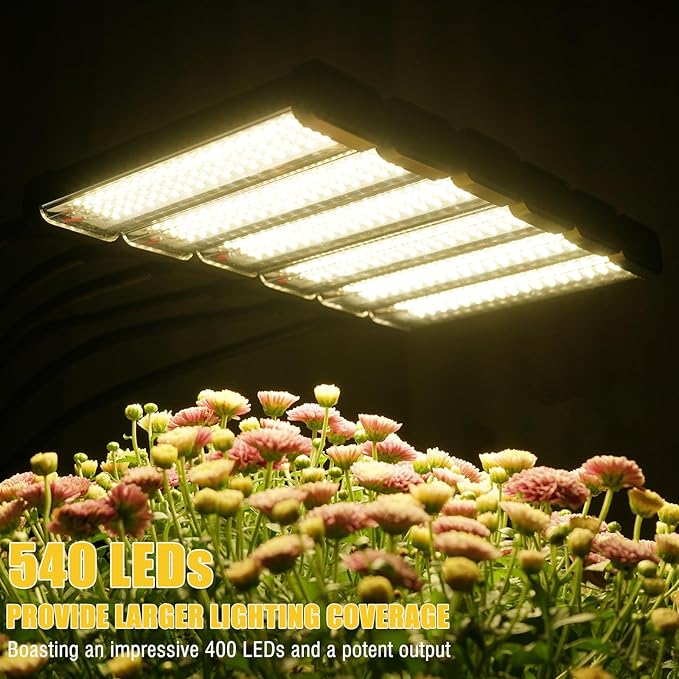 LED Grow Lights for Indoor Plants Full Spectrum 6 Heads Light,Indoor Grow Lamp with Timer and Auto On/Off Timing 5/10/15H, 540 LEDs Plant Lights for Indoor Growing with Tripod Stand.