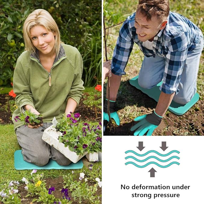 Garden Tools Set with 3 Pcs Aluminum Gardening Tools, 1 Pc Pruning Shear, 1 Pc Mister Spray Bottle, 1 Pc Foam Kneeler，1 Pair Garden Gloves with Claws and 1 Pc Gardener Bag, Gifts for Mom Dad