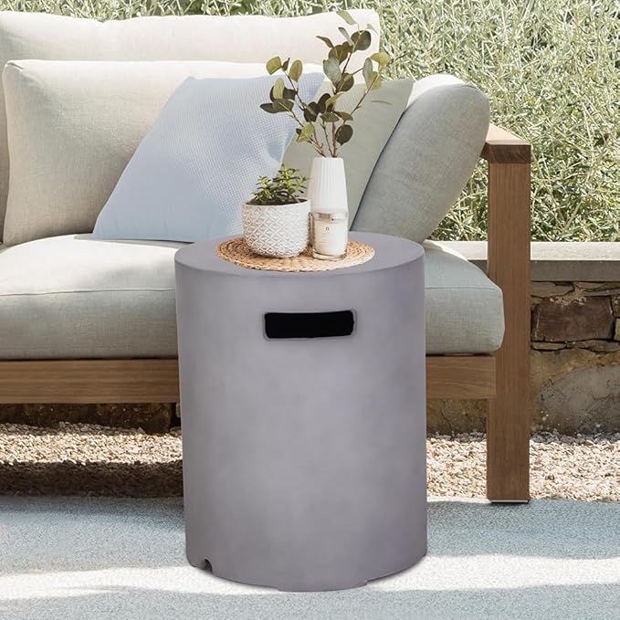 Afterglow 16" Propane Tank Cover Table, (Grey)