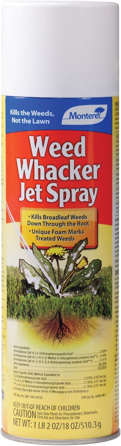Monterey Weed Whacker Jet Spray Broadleaf Weed Killer for Lawns - 18 oz
