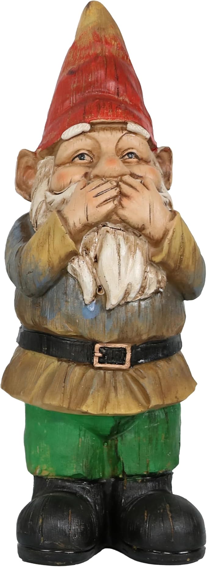Sunnydaze Three Wise Garden Gnomes - Hear, Speak, and See No Evil Set - Outdoor Lawn Statues