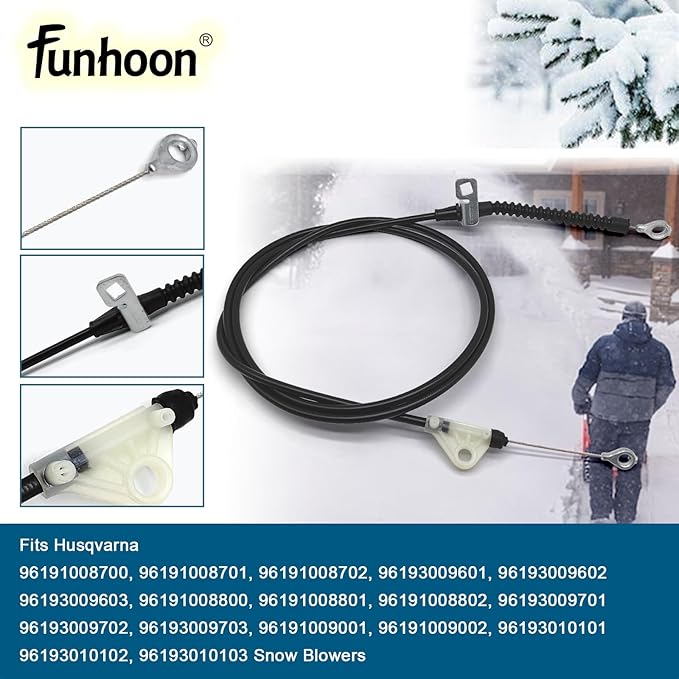 586961501 Chute Control Cable for Husqvarna ST224 ST224P ST227P ST230 ST230P Jonsered Poulan Snow Blowers