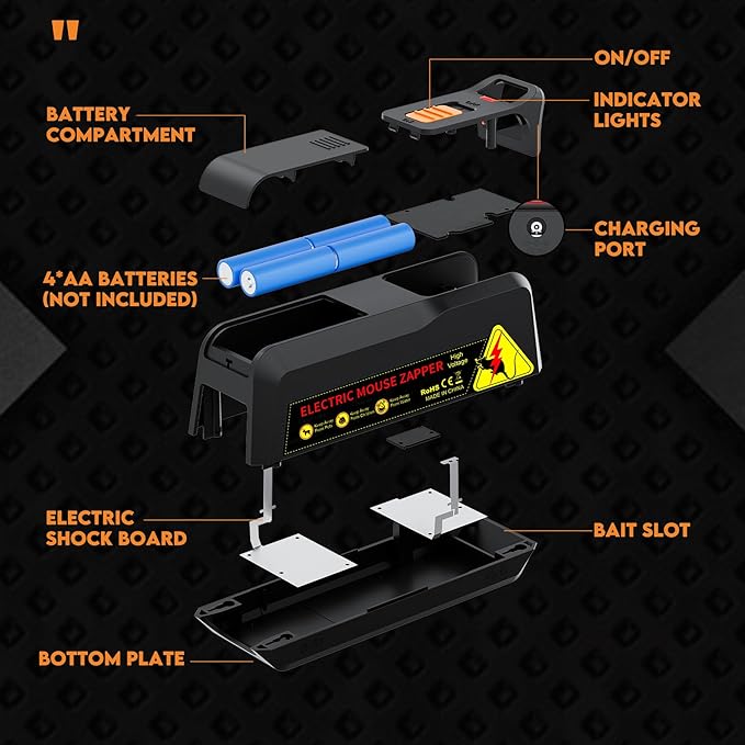 X-PEST Electronic Mouse Trap 2 Pack – Electric Mouse Trap Zapper for Indoor & Outdoor Use, Reusable Rodent Trap, No Touch No See, Effective Mice & Mouse Control