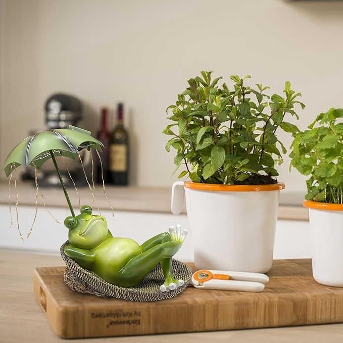 Garden Statues for Outside -Outdoor Statues and Sculptures,Outdoor Statue Decor for Yard, Unique Birthday Garden Gift for Ladies/Mom/Grandma (Frog Statue)