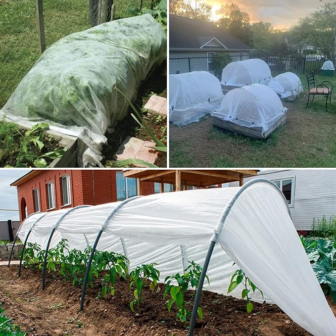 Plant Covers Freeze Protection, 10FT x 50FT 0.9oz Reusable Floating Row Cover Plant Blankets Frost Cloth for Clod Winter Frost Sun Pest Protection