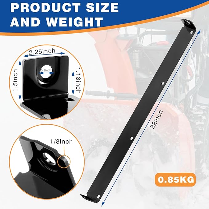 Zonon 2 Pcs 790-00120-0637 Shave Plate for Snow Throwers, Replaces 753-0625, 784-5581, 790-00120, 784-5581a and 784-5581a-0637(22”)