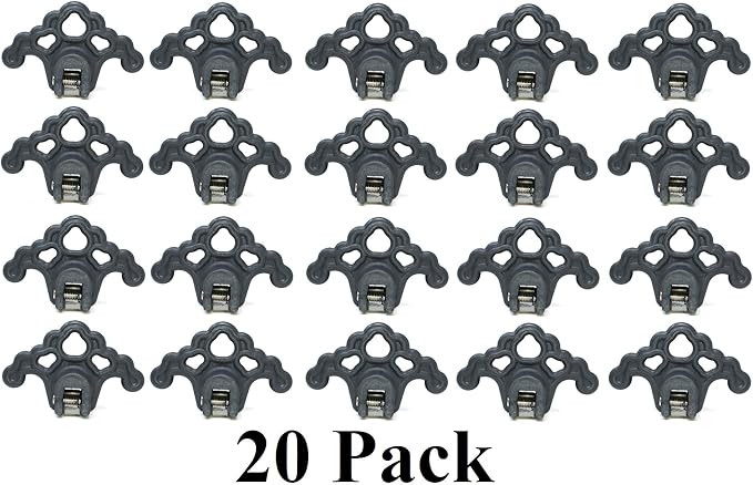 JSP Manufacturing Plastic Roof Ice Guard Snow Guard Snow Stops for Standing Seam Metal Roofing - Multi-Color/Multi-Pack Listing (20, Grey)