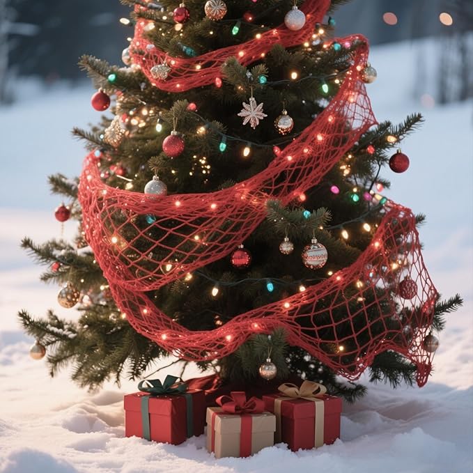 2 Pack Fish Net Decorations for Party,Natural Cotton Hawaiian Party Fishing Net Decorative, Nautical Themed Cotton Fishnet Under The Sea Pirate Ocean Beach Decor