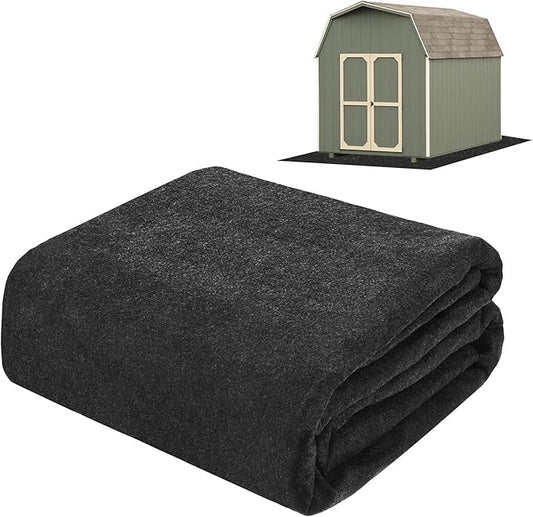 Outdoor Storage Shed Mat, 3.2x7 FT Waterproof Small Shed Flooring Mat for Patio Furniture Floor Protecting from Wear/Liquid/Dust/Oil, Non-Slip Carport Pad [Grey]