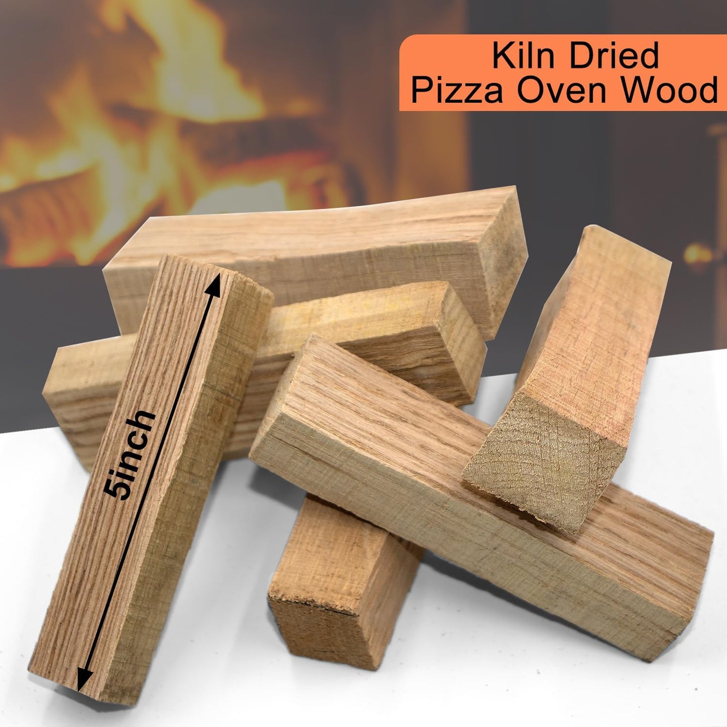 Kiln-Dried Oak Wood for Pizza Ovens, 5-Inch Barkless Logs, Ideal for Ooni, Gozney, Solo Stove, and Other Wood-Fired Pizza Ovens, Grills, and Smokers - Approx. 12 lbs