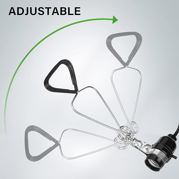 Simple Deluxe E26 Clamp Light Socket, Suit for Max 150 Watt Lamp with 18/2-Gauge 6 Feet Cord, 12 Pack