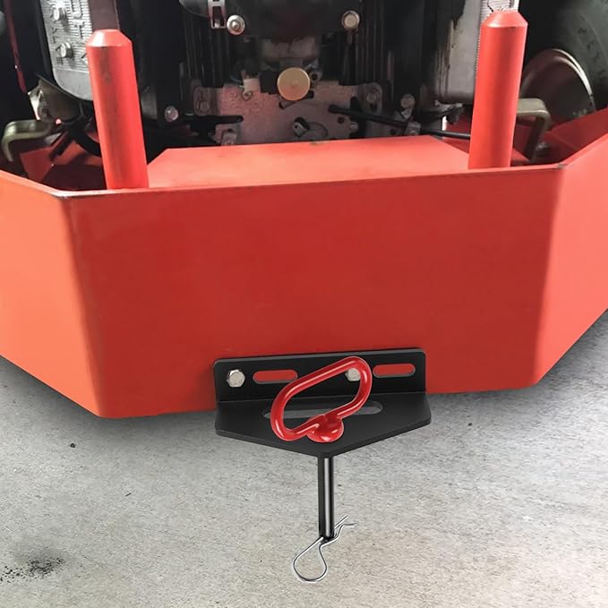 Universal Heavy Duty Zero Turn Trailer Hitch and 1/2'' Hitch Pin，5mm Thick Carbon Steel Lawn Mower Trailer Hitch,Lawn Tractor Hitch with Mounting Kit(2 Carriage Bolt,2 Nuts,1R-Clip)