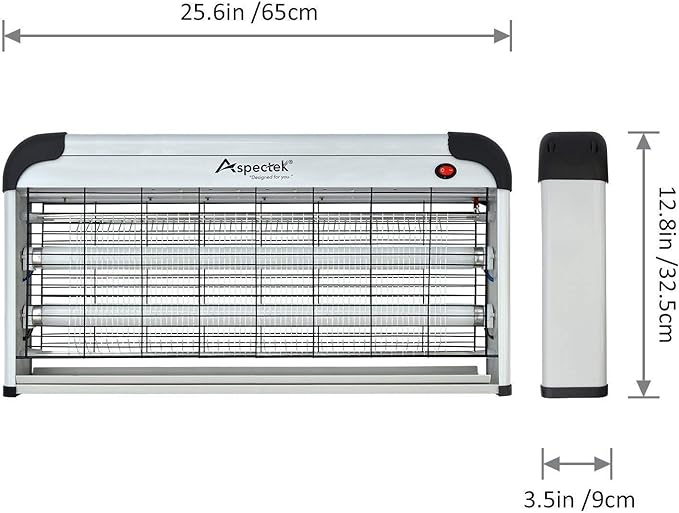 ASPECTEK Electronic Bug Zapper 40W, Insect Fly Killer - Powerful Mosquito Zapper, Moth Trap - Indoor Use