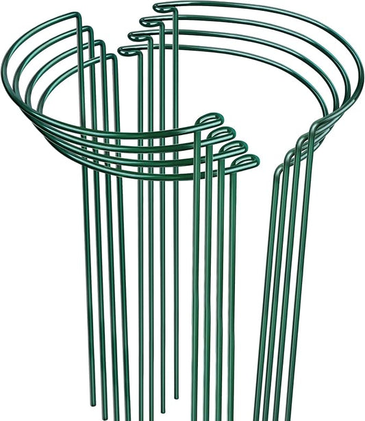 LEOBRO Plant Support, 8 PCS Peony Cages and Supports, Plant Stakes, Plant Supports for Indoor Plants, Outdoor Plants, Monstera Hydrangea Support Cage, 10" W x 24" H