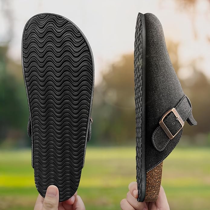 BULLIANT Comfort Clogs Slippers Sandals Nurse Work Shoes Unisex for Men Women with Cushioned Cork-Footbed