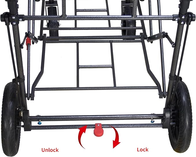 Foldable Wagon with Canopy - Collapsible Utility Cart with 2 Seats & Belts, Adjustable Handle, Expandable Front for Camping, Picnic, Shopping (Beige/Grey)