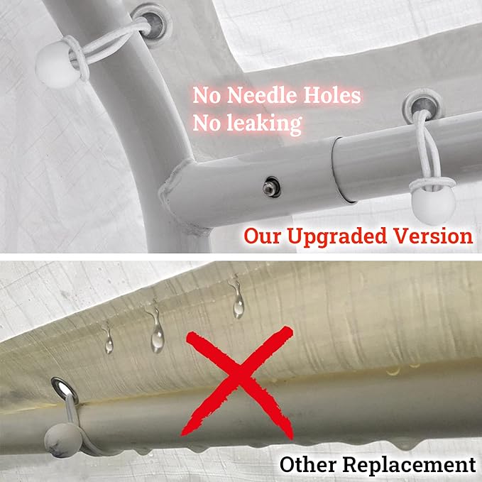 YardGrow 10x20 FT Carport Replacement Canopy Cover Garage Shelter Outdoor Carport Canopy Top Tent Shelter Tarp, Canopy ONLY (White)