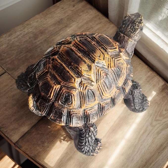 Small Polyresin Tortoise Statue Outdoor Garden Statue Ornaments - Yard Statue for Home and Fairy Garden Decor - Lucky Turtle Figurine Decorative Zen Turtles Tortoises