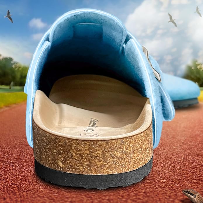 BULLIANT Comfort Clogs Slippers Sandals Nurse Work Shoes Unisex for Men Women with Cushioned Cork-Footbed