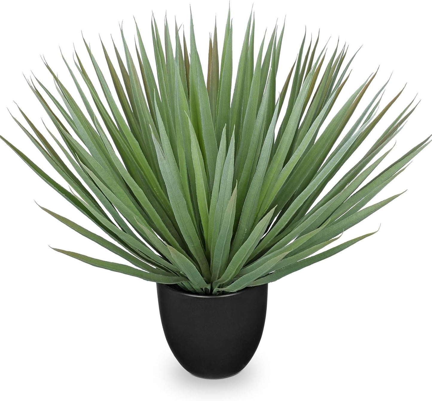 Briful Artificial Agave Plant – 18.1" Tall Faux Agave Plants in Black Pot, Realistic Fake Tropical Plants for Indoor and Outdoor Decor, Artificial Plants for Home, Office, Patio, Garden Decoration