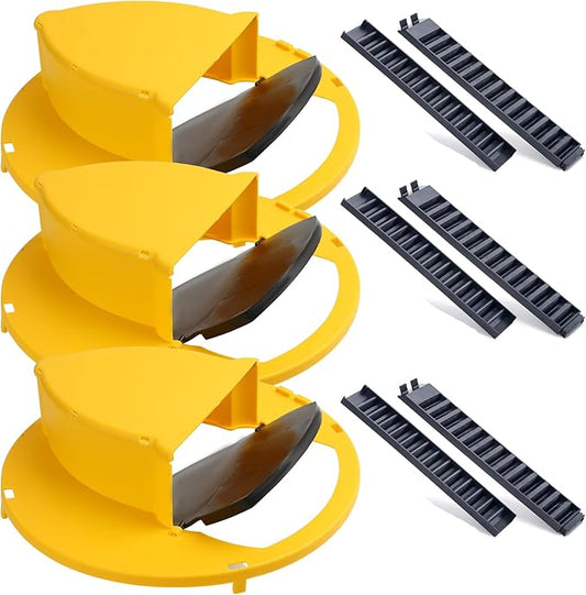 Mouse Trap Bucket Lid Indoor Outdoor,Humane,Auto Reset Compatible with 5 Gallon Bucket (3P)