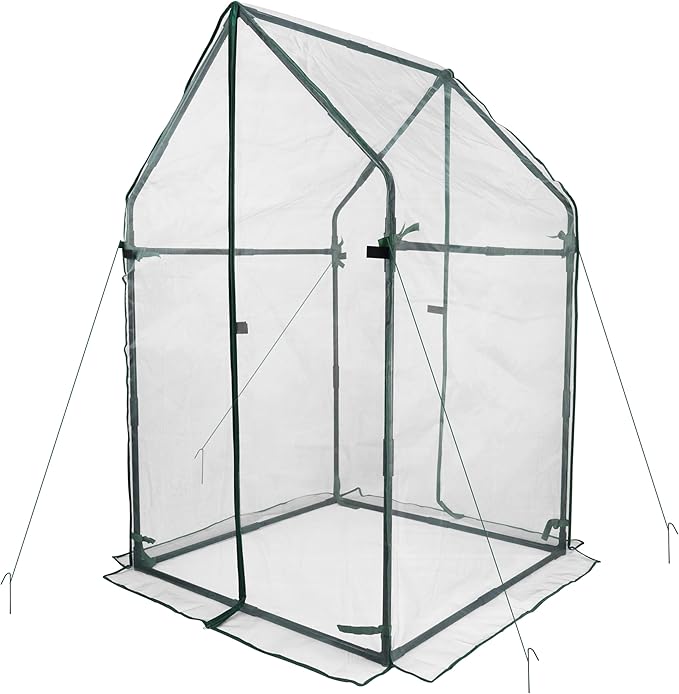 Gardzen Mini Greenhouse with Mesh Cover, Portable Outdoor Greenhouse, Enhanced Ventilation, Ideal for Spring, Summer & Fall 36.2"(L) x36.2(W) x59.5(H)