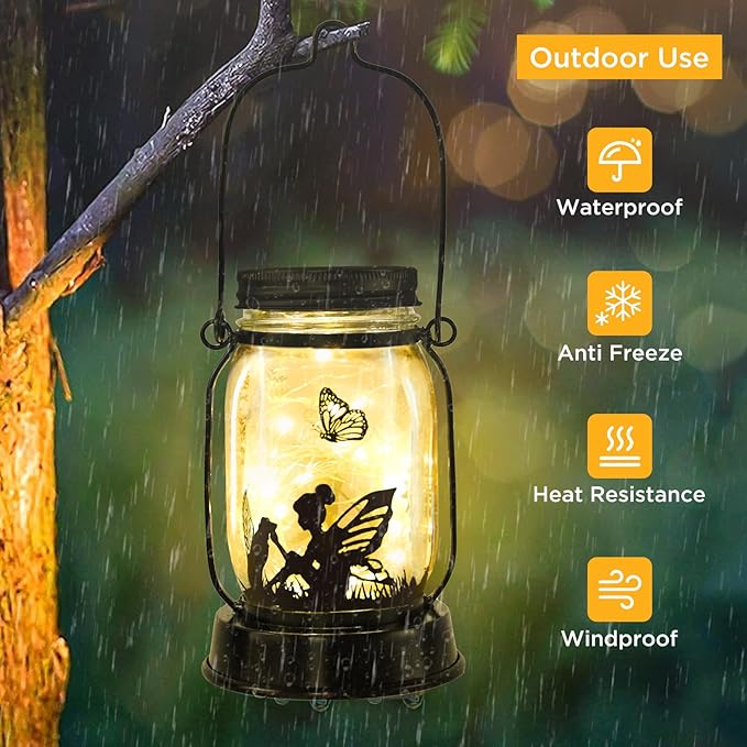 Dog Solar Lanterns, Dog Gifts for Women Mom Grandma, Christmas Dog Mom Gifts, Unique Birthday Gifts for Dog Lovers, Garden Decoration Outside for Yard, Patio,Backyard,Porch