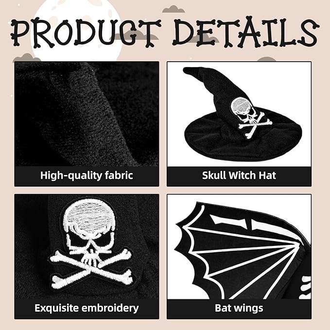 Halloween Bat Porch Goose Outfits 23inch Plastic Cement Skeleton Goose Statue Costume, Fall Lawn Geese Sculpture Clothes for Garden Yard Patio Party Decoration