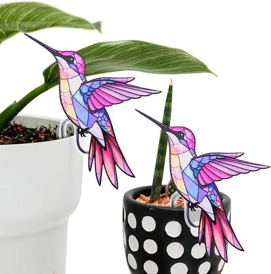 Hanging Planters for Indoor Outdoor Plants-Planters Hanging Plant Hummingbird Bird Decor 2 Pcs Garden Decor Plant Accessories Farmhouse Decor-Gifts Ideas for Mom
