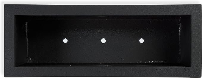 PolyStone Milan Tall Modern Outdoor/Indoor Rectangular Trough Planter, 46" L X 17" W X 19" H, Lightweight, Heavy Duty, Weather Resistant, Polymer Finish, Commercial and Residential (Black)