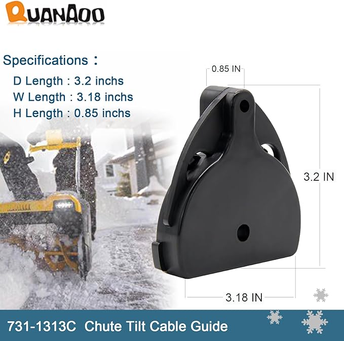 Guide Cable 731-1313C 73-834 for MTD Cub Cadet Troy Bilt Snow Throwers Replace 731-1313C 731-1313 731-1313A 731-1313B 731-1313BP 931-1313B