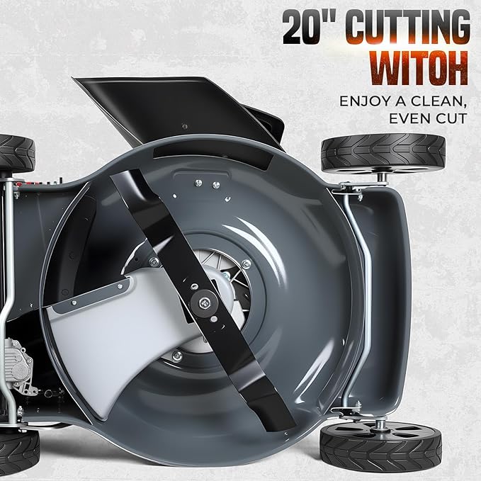 Foldable Self-Propelled Gas Lawn Mower with 173cc 4-Stroke Engine, 3-in-1(Bag/Mulch/Rear Discharge),8 Cutting Heights, Durable Steel Deck, Forced Air-Cooling System