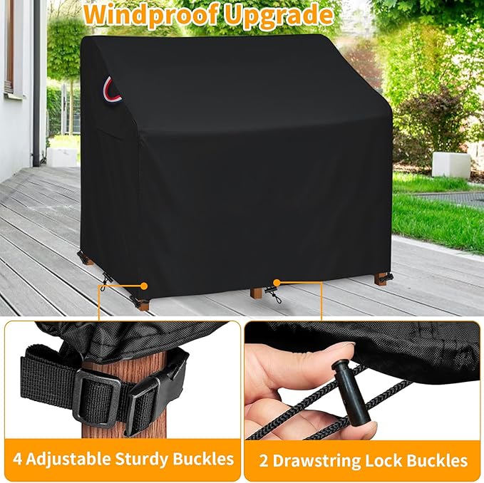 Outdoor Garden Potting Bench Table Cover for Outdoor Garden Potting Bench Table Weather-resistant Waterproof Outside Potting Benches Cover 45"x20"x49" Anti fading Windproof Potting Table Covers(Black)