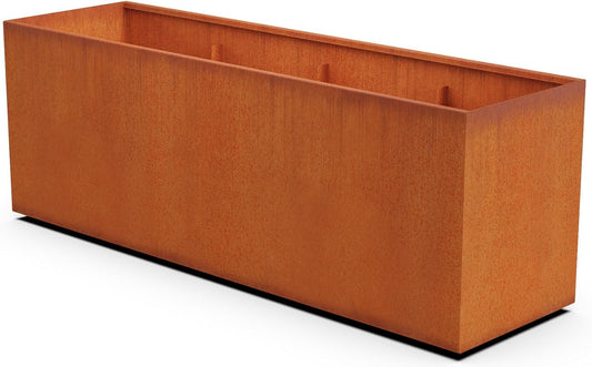 Corten Steel Planter 84x24x30 | Large Rectangular Planters for Outdoor Plants & Patios | Extra Large Heavy Duty Metal Planter Box for Privacy & Gardening