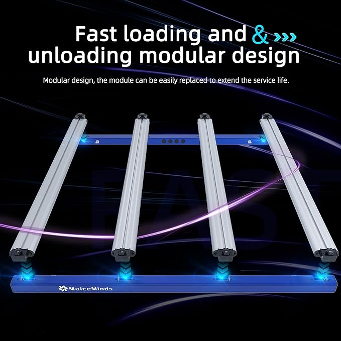 420W Led Grow Lights for Indoor Plants Full Spectrum Foldable and dimmable LED Grow Lights Daisy Chain 4x4/5x5ft Coverage Bar Style Growing Lamp for Indoor Plants