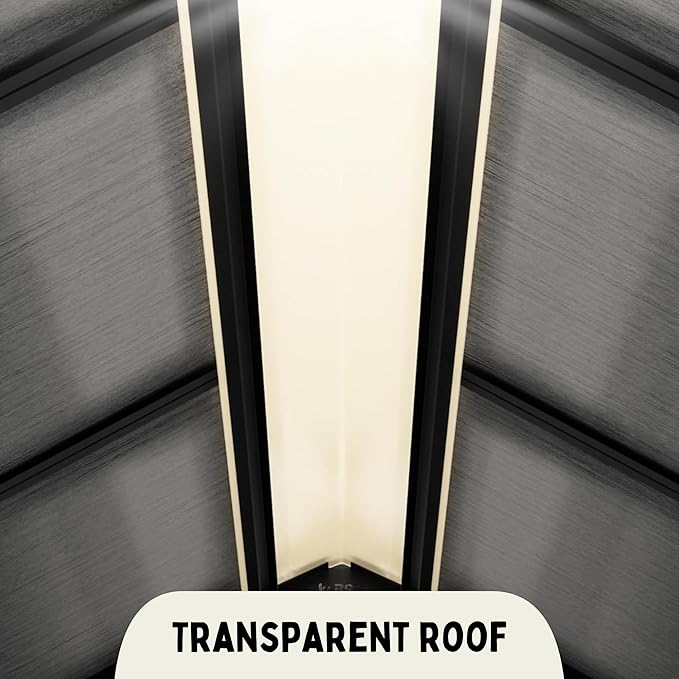 8x10 FT Outdoor Storage Shed with Hinge Door,Window & Air Vent,Outdoor Plastic Tool House W/Waterproof Tilted Roof,Heavy Duty Stroage Unit for Backyard,Patio,Lawn,Garden,Grey+Black