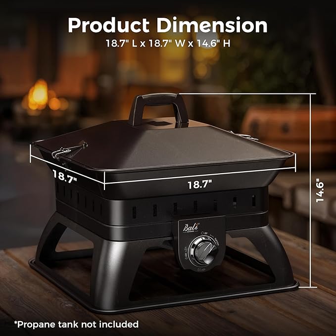 BALI OUTDOORS Propane Fire Pit Perfect for Camping Outdoor Fire Pit for Portable Firepits for Outside Outdoor Patio
