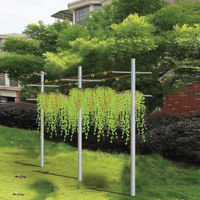 Agfabric 7ft T-Type Garden Trellis 4pack for Climbing Plants Outdoor, Fiberglass Tower Trellis-Plant Support Trellis for Tomatoes, Cucumber, Berries