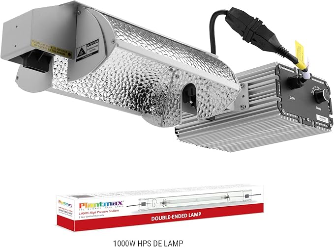 UltraGrow – 1000W eFlex HID DE Grow System, Dimmable Ballast, Controller Port with HPS 1000W Bulb for Indoor Growing