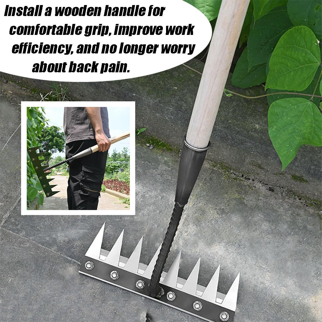 Gardening Hand Weeder Puller Tool, Manual Weeder with Detachable Blade Weeder Puller Tool,High-Carbon Steel Weed Removal Tool for Farm Lawn Garden, 5/6/7/8 Teeth Sizes (8 Teeth)