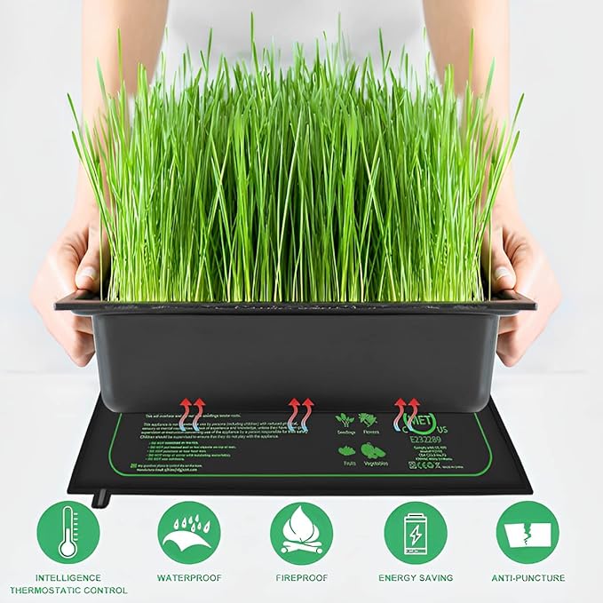1 Pack Seedling Heat Mat for Seed Starting,20" x 20.75" Waterproof Heating Pad for Indoor Plants Germination(L)
