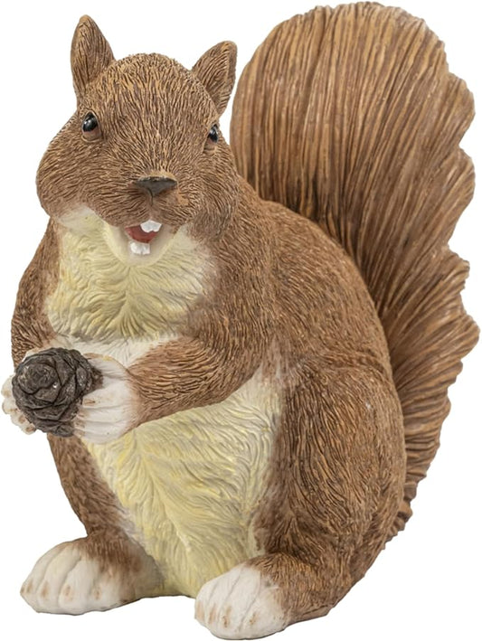 Garden Decoration Squirrel Statue - Adorable Wildlife Sculpture with Pinecone for Outdoor Patio, Lawn, or Garden Décor - Ideal for Nature Lovers
