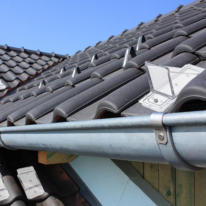 Landical Snow Guards for Metal Roofs, Mini Plastic Roof Guard Clear Snow Stops for Metal Roofs to Prevent Sliding Snow and Ice (10 Pack)