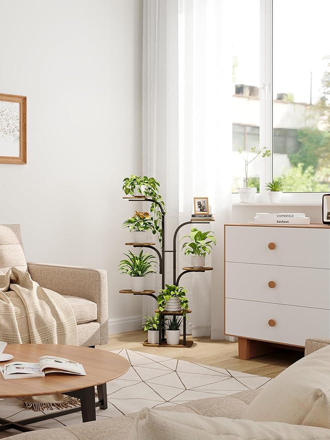 Plant Stand Indoor with Grow Lights – Tiered Metal Shelf Small Corner Rack for Multiple Succulent Herb Pot Display