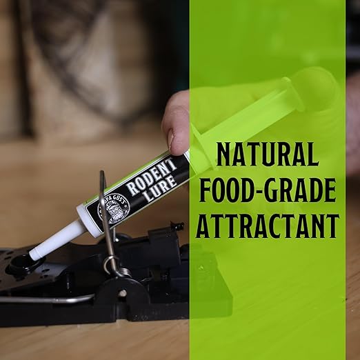 Grandpa Gus’s Food Grade Rodent Lure for Mouse & Rat Traps, Natural Bait Attractant, Non-Toxic & Safe, Compatible with Snap Traps & Glue Boards, Easy Syringe Application, 1.5 oz (Pack of 1)