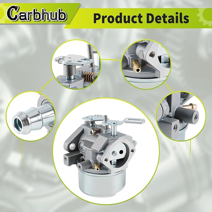 Carbhub 640052 Carburetor for Tecumseh HMSK80 HMSK90 HMSK100 LH318SA LH358SA Snow Blower Thrower 8HP 9HP 10HP Engine Tecumseh 640054 640349 Carburetor with Primer Bulb - 640052 Carburetor
