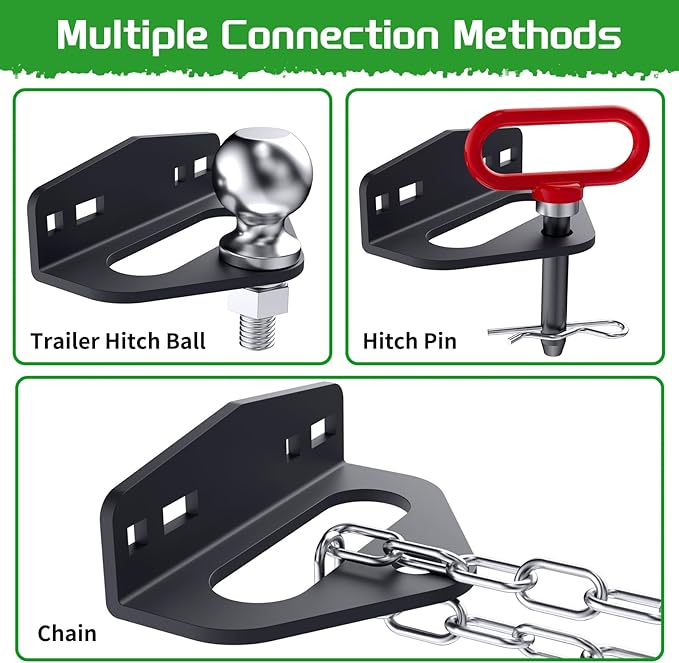 Zero Turn Mower Trailer Tow Hitch，Heavy Duty Steel Lawn Trailer Mount，Compatible with Many Models Lawn Mower, Tractor, Golf Cart, ATV Etc