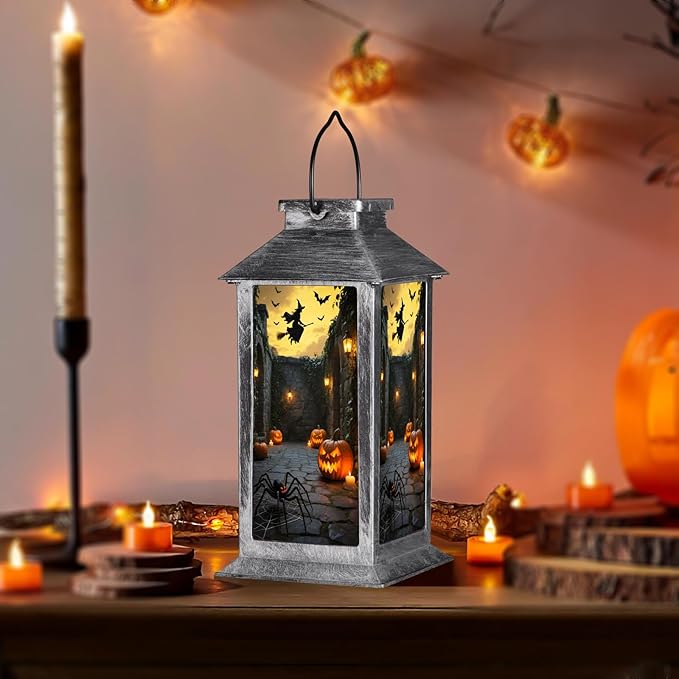 Halloween Decorations Outdoor,Halloween Hanging Decorations,Solar Lantern,Decor for Home Outside Porch Garden Yard Lawn Party Decorations